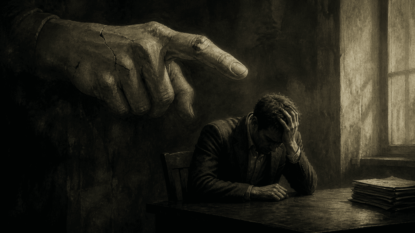 Original Haemlet illustration for dispossesion: It is easy, terribly easy to shake a man's faith in himself. To take advantage of that and to break a man's spirit, is the devil's work. – George Bernard ShawJune 6th, 6.00 pm:...