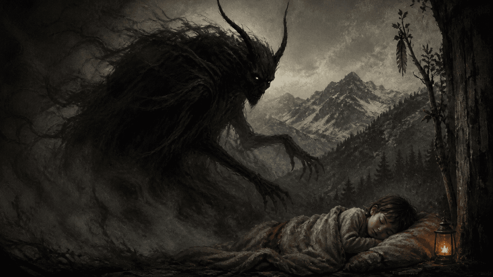Original Haemlet illustration for dreamscape: I am that which your mama used to warn you about sugar! I am the 'Boogie man', a psychological predator because I prey, invade, stalk, and feed off your fear through your...