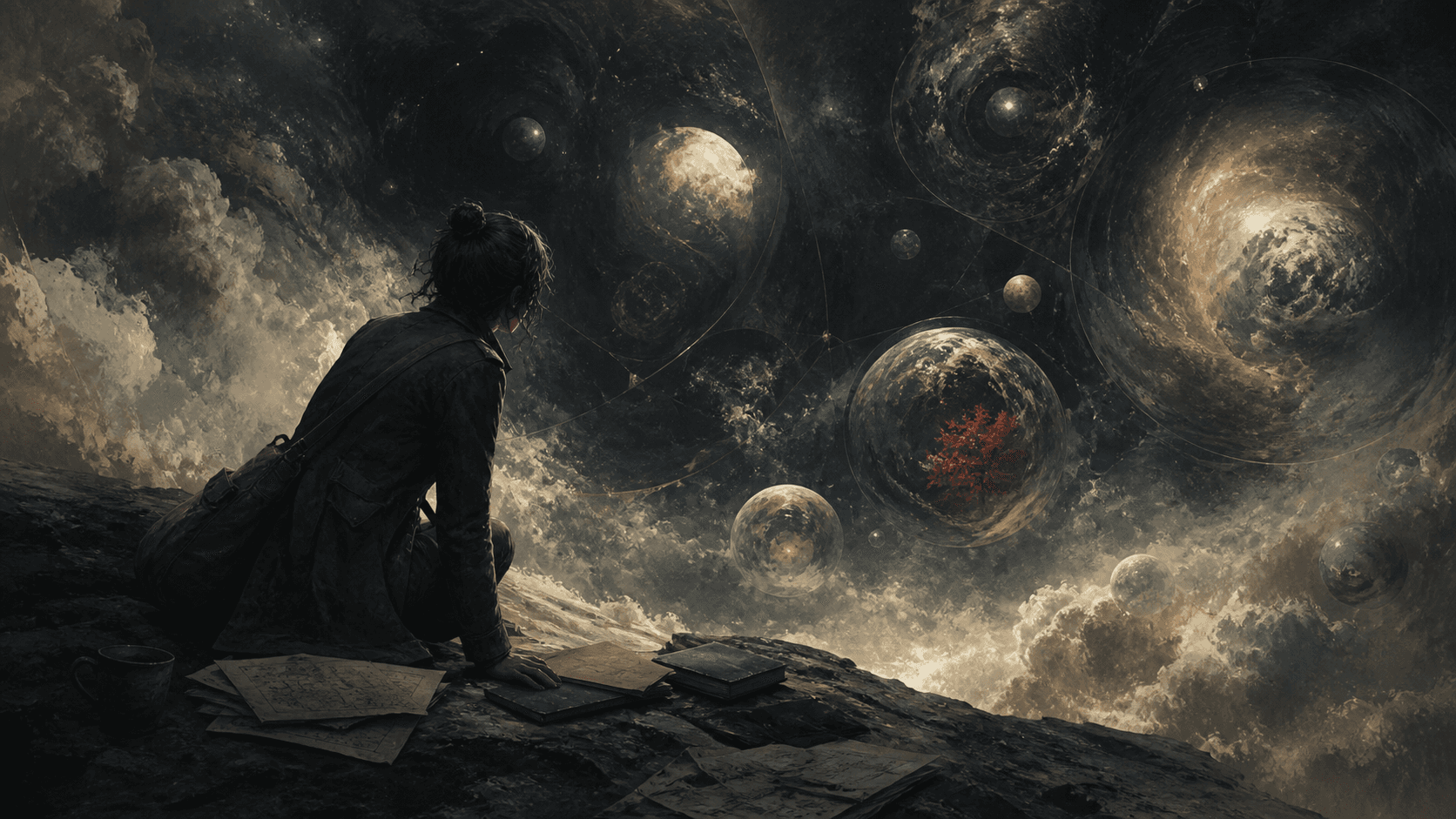 Original Haemlet illustration for multiverse: The initial terror that led to me fainting hadn't passed yet, but the journalist in me was rearing up its ugly head and urging me to gather information and do something about...