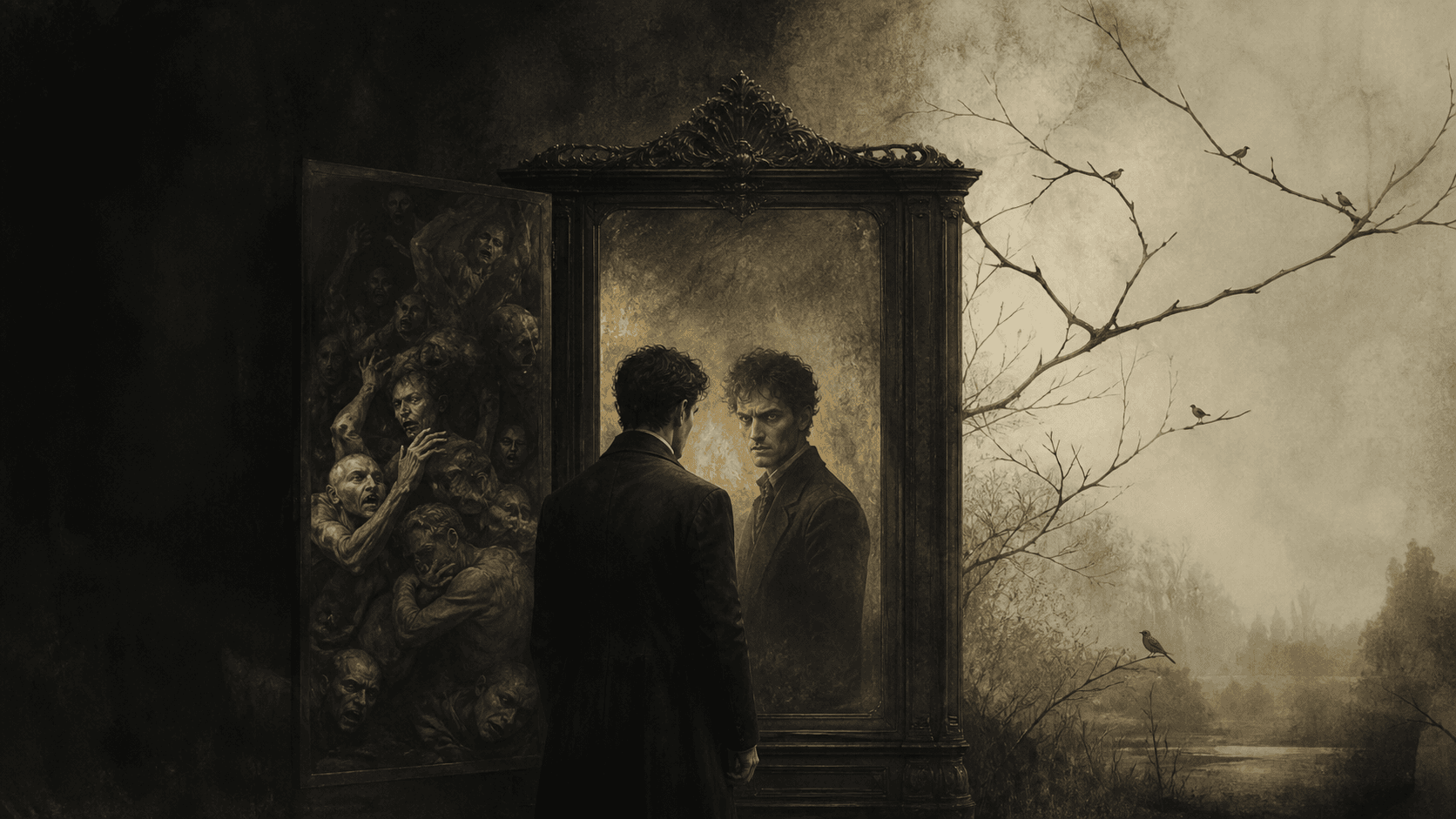 Original Haemlet illustration for the imaginarium: It is believed that there is no greater evil than the feeling of sheer hatred for another man. It's also believed that hatred is misplaced admiration, hence almost harmless....