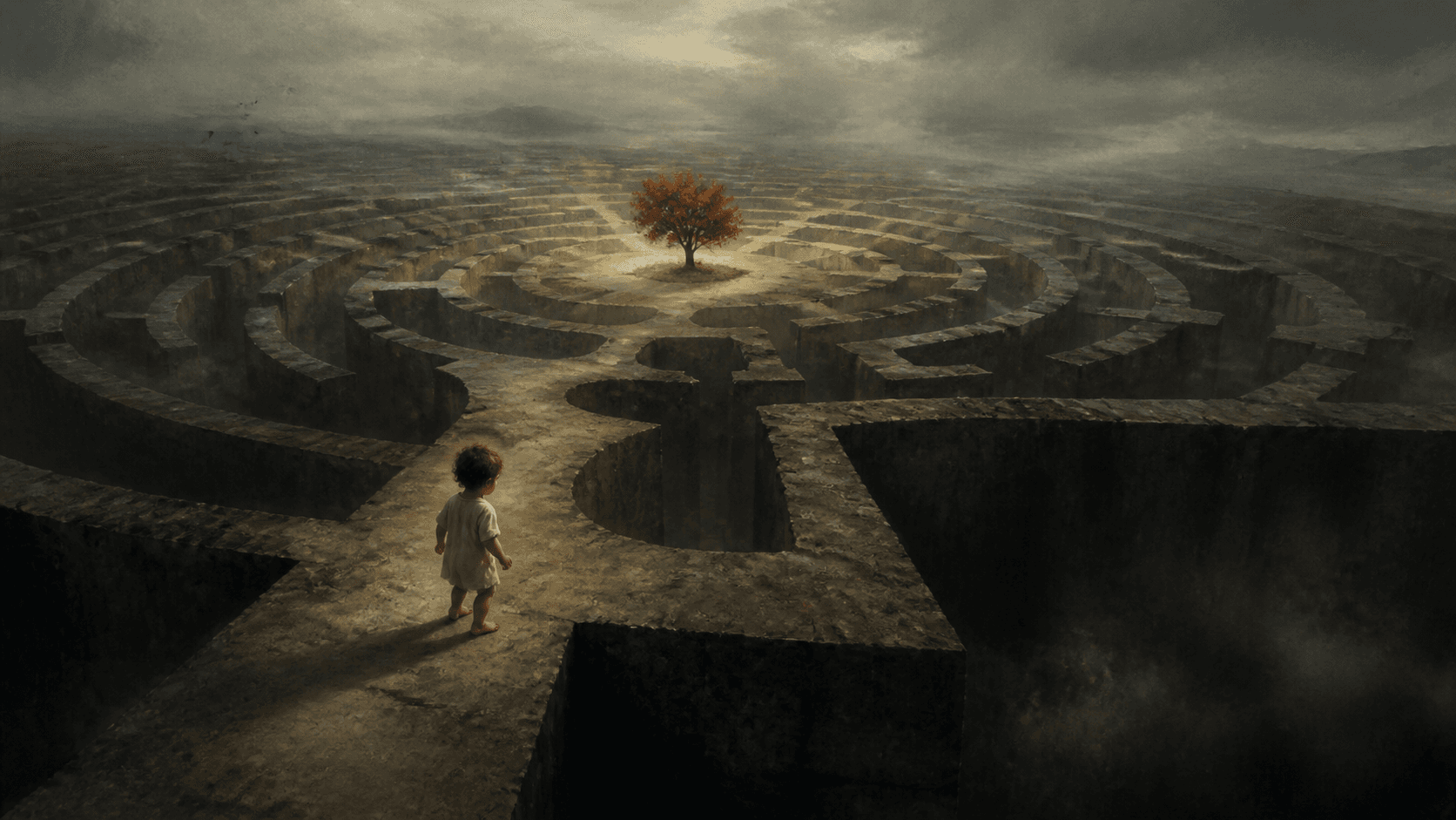 Original Haemlet illustration for the labyrinth: So know that like a baby learning to walk, the first step is the most important, so watch your first step it’s the most important, the key to understanding what am trying to...